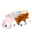 Bulging-Eye Magnetic Plush Character Keychain Set - p/b